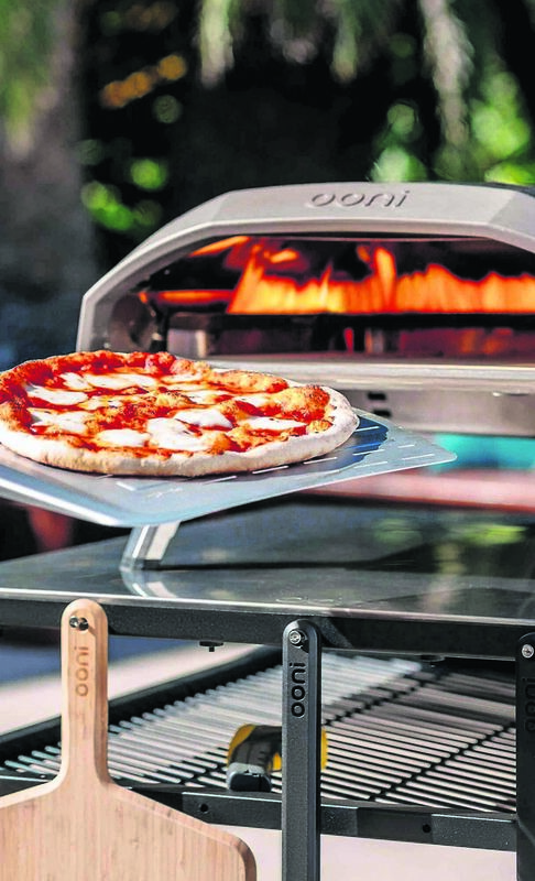 A wood-fired oven is great for doing pizzas