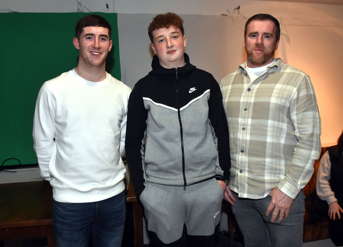 Blake Murphy, Cork senior footballer with his brother Ajay and their father John Paul at the St Vincent's GAA club. Picture: Eddie O'Hare