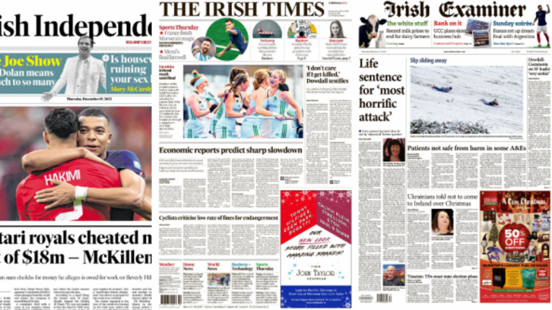 What the papers say: Thursday's front pages What the papers say: Thursday's front pages