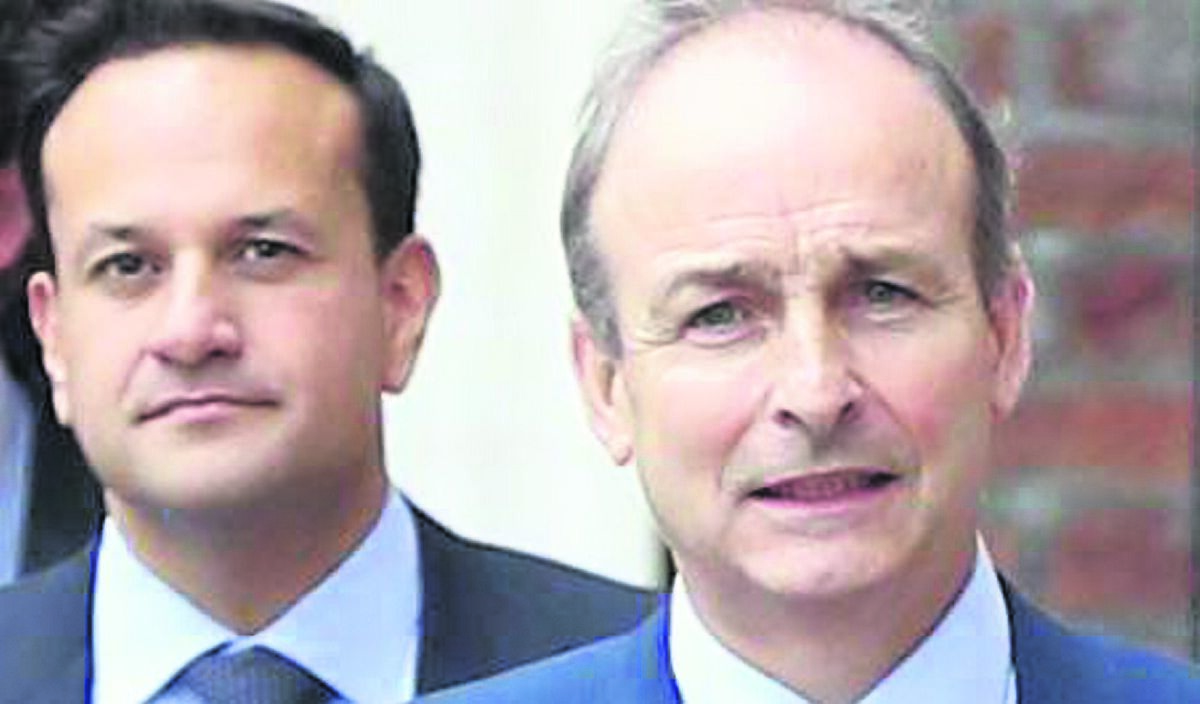 Tánaiste, and Minister for Enterprise, Trade and Employment, Leo Varadkar and Taoiseach Micheál Martin leaving the first Cabinet meeting in Dublin Castle back in June 29, 2020.	 Picture: Sam Boal/Rollingnews.ie
                    
