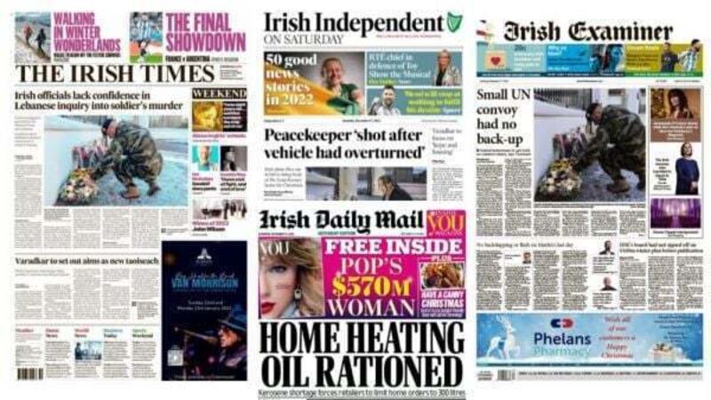What the papers say: Saturday's front pages What the papers say: Saturday's front pages