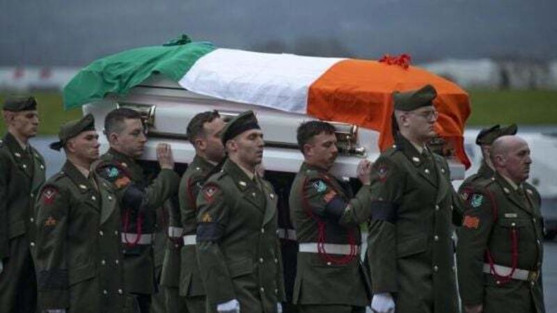 Body of Irish UN peacekeeping soldier Seán Rooney arrives in Dublin