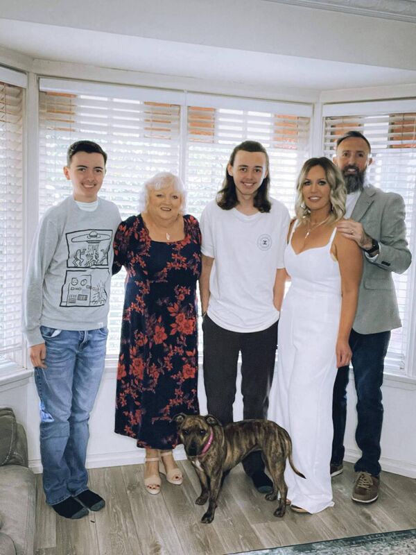 Leon, with granny Judy (Steven’s mum) and Lucas, alongside Lisa and Steven Kelly. Leon, with granny Judy (Steven’s mum) and Lucas, alongside Lisa and Steven Kelly.