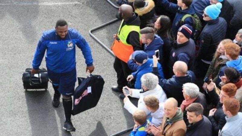 Italy prop Cherif Traore given rotten banana in Benetton's Secret Santa Italy prop Cherif Traore given rotten banana in Benetton's Secret Santa
