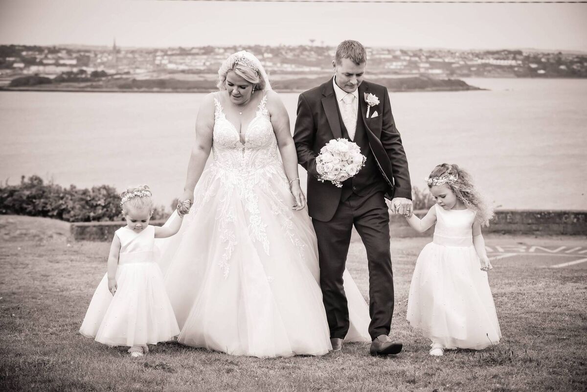 The couple with their daughters Aria and Sienna. The couple with their daughters Aria and Sienna.