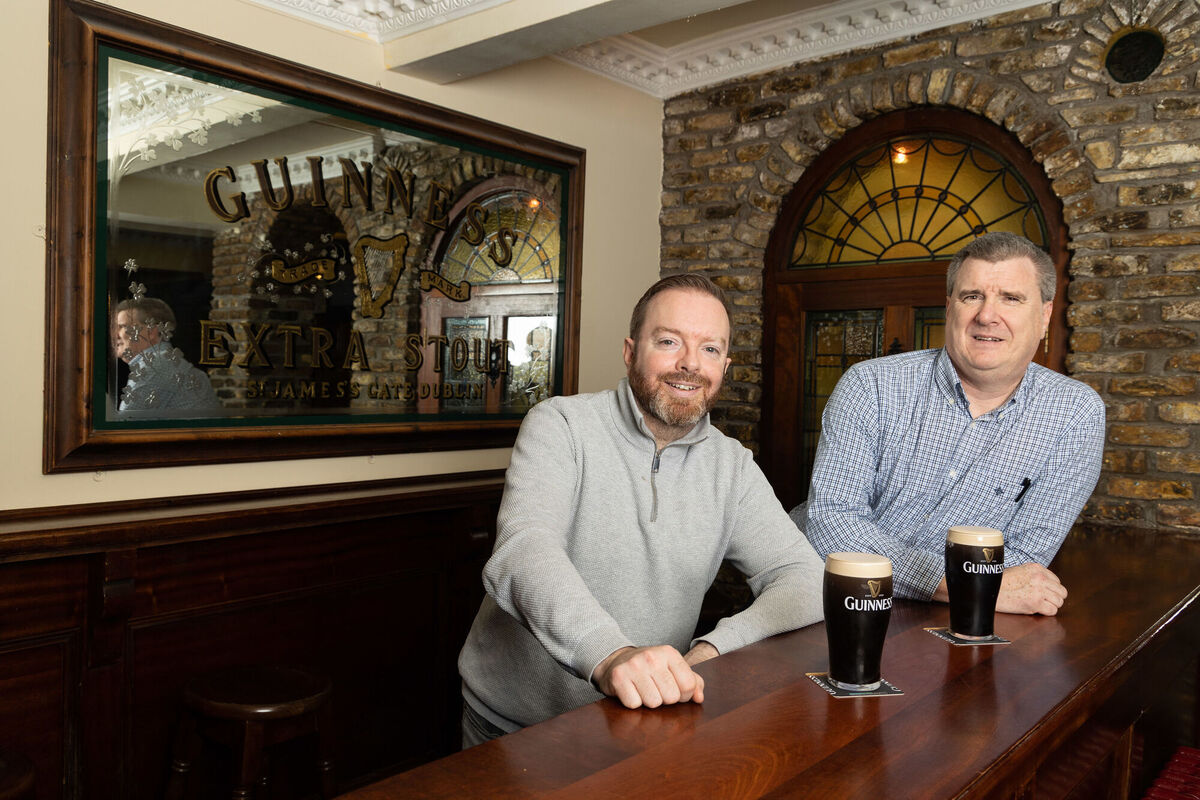Entertainment manager Eoin Aher (left) and accountant Kevin Cottrell at the Old Oak. Picture: Darragh Kane/PA Wire Entertainment manager Eoin Aher (left) and accountant Kevin Cottrell at the Old Oak. Picture: Darragh Kane/PA Wire