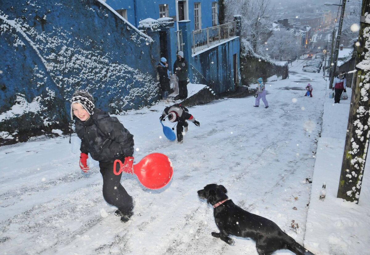 Enjoying a natural ski slope, Patrick's Hill. Picture: Clare Keogh/Provision Enjoying a natural ski slope, Patrick's Hill. Picture: Clare Keogh/Provision