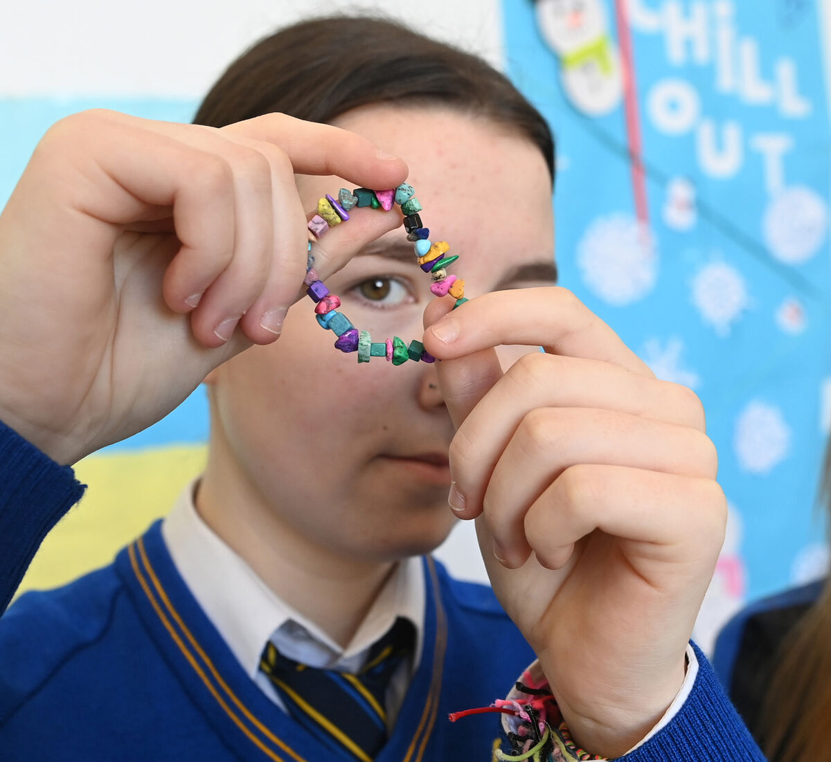 Darcy McCarthy, with some of her work on sale at the Christmas market organised by TY year students at Edmund Rice college in Carrigaline, Cork . Picture; Eddie O'Hare Darcy McCarthy, with some of her work on sale at the Christmas market organised by TY year students at Edmund Rice college in Carrigaline, Cork . Picture; Eddie O'Hare