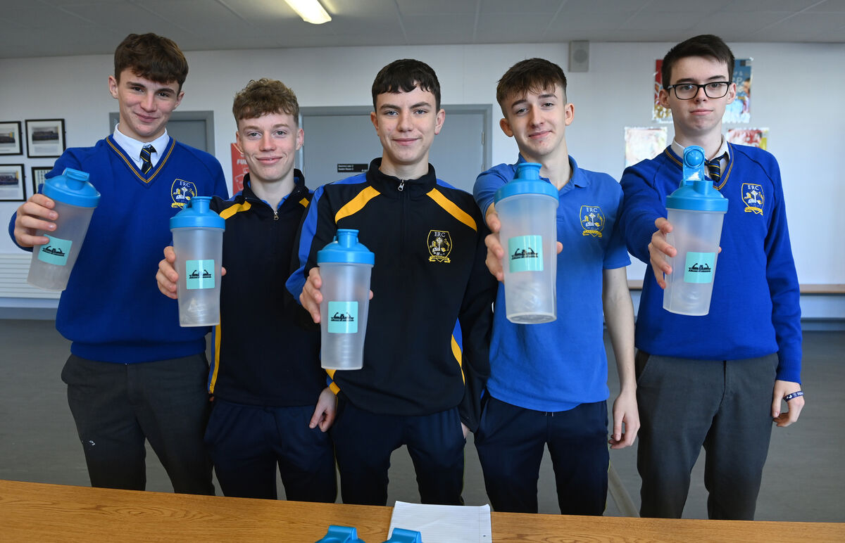 Zak Davidson, Alex crowley, Cailum Riordan-Higgins, Cathal O'Donovan and Cian Thornhill with some of their work on sale at the Christmas market organised by TY year students at Edmund Rice college in Carrigaline, Cork . Picture; Eddie O'Hare Zak Davidson, Alex crowley, Cailum Riordan-Higgins, Cathal O'Donovan and Cian Thornhill with some of their work on sale at the Christmas market organised by TY year students at Edmund Rice college in Carrigaline, Cork . Picture; Eddie O'Hare