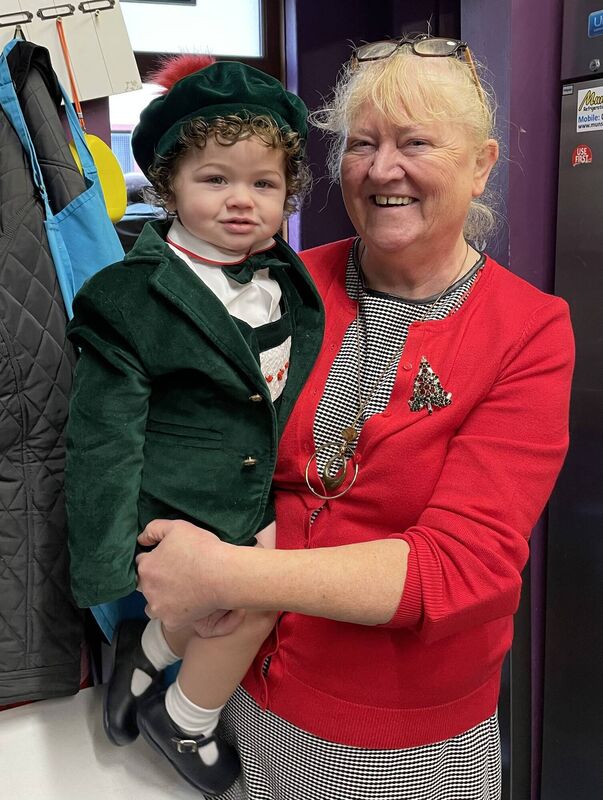Full of festive cheer on Christmas morning: Cork Penny Dinners co-ordinator Caitríona Twomey with her grandson Cruze McInerney. Picture: Donal O'Keeffe. Full of festive cheer on Christmas morning: Cork Penny Dinners co-ordinator Caitríona Twomey with her grandson Cruze McInerney. Picture: Donal O'Keeffe.