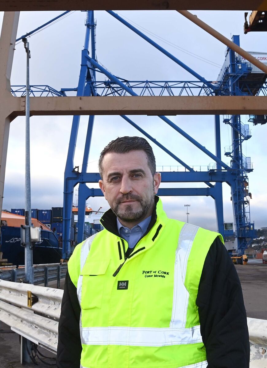 Conor Mowlds, chief commercial officer, Port of Cork, at Tivoli docks. Picture: Denis Minihane.