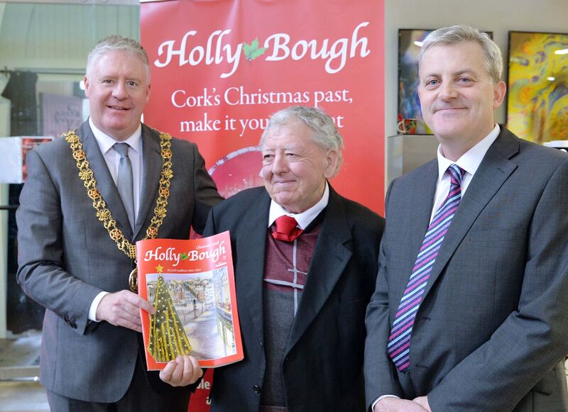 At the launch of the 2018 Holly Bough at St. Peter's, Cork, were Cllr. Mick Finn, Lord Mayor of Cork; Michael O'Regan, veteran newspaper seller who sold the Holly Bough for 57 years, and John Dolan, editor. Picture Denis Minihane. At the launch of the 2018 Holly Bough at St. Peter's, Cork, were Cllr. Mick Finn, Lord Mayor of Cork; Michael O'Regan, veteran newspaper seller who sold the Holly Bough for 57 years, and John Dolan, editor. Picture Denis Minihane.