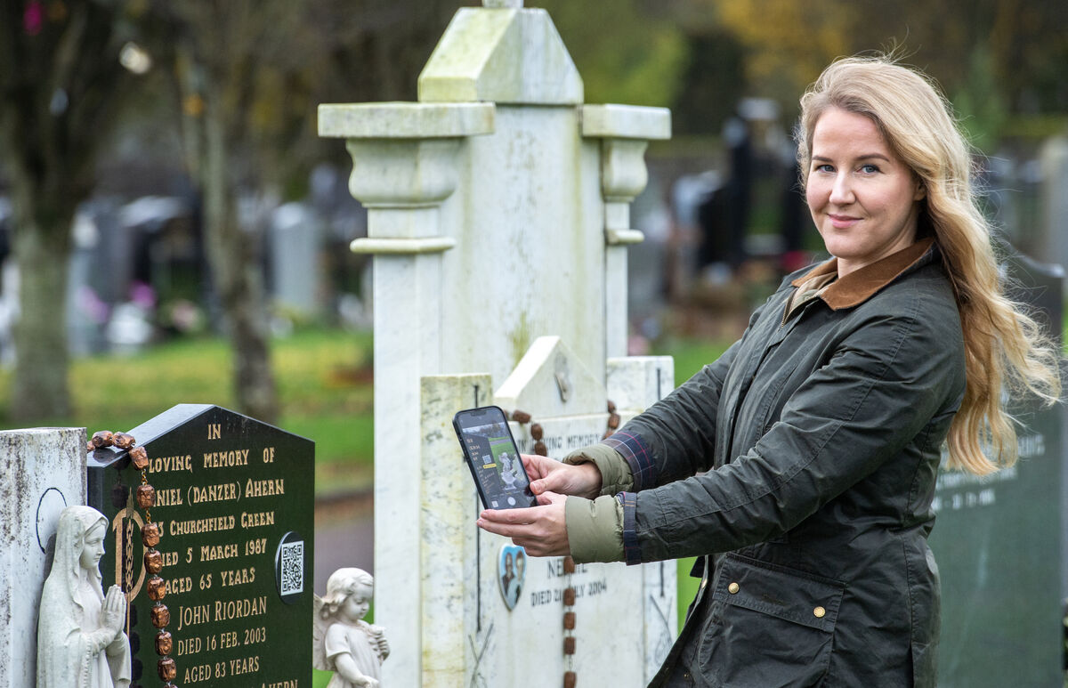 Judie Russell co-founder of The Story Of a QR code that is placed on the headstones to share memories of those who have died. Picture Dan Linehan Judie Russell co-founder of The Story Of a QR code that is placed on the headstones to share memories of those who have died. Picture Dan Linehan