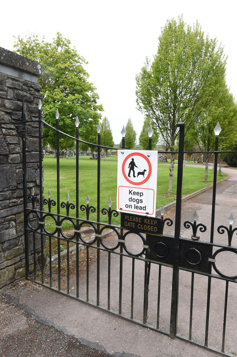 Entrance/exit gate at Kilkully Cemetery, Co Cork, on the outskirts of Cork City. Pic; Larry Cummins. Entrance/exit gate at Kilkully Cemetery, Co Cork, on the outskirts of Cork City. Pic; Larry Cummins.
