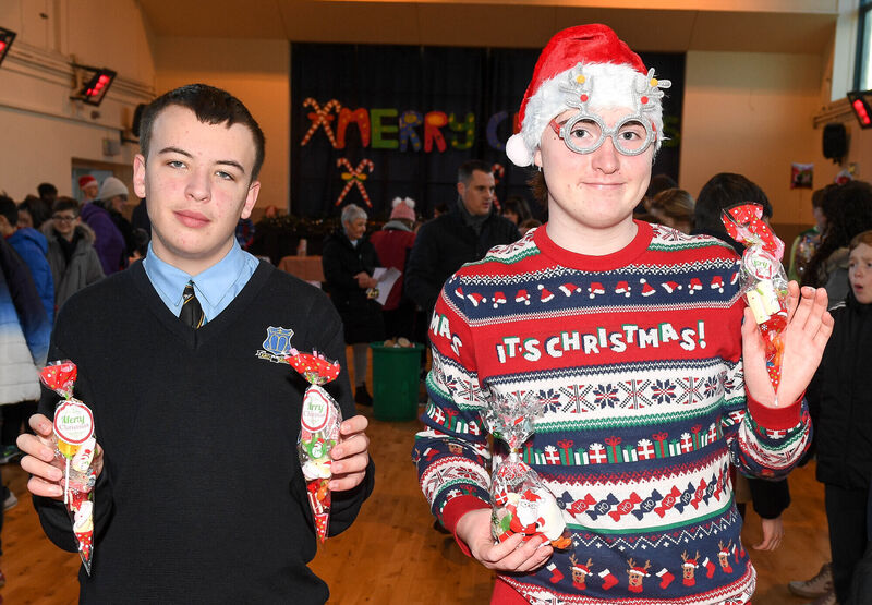North Mon students Daniel Leahy and Adam Field, at their stall during the North Mon Secondary School Christmas market. Picture: David Keane. North Mon students Daniel Leahy and Adam Field, at their stall during the North Mon Secondary School Christmas market. Picture: David Keane.