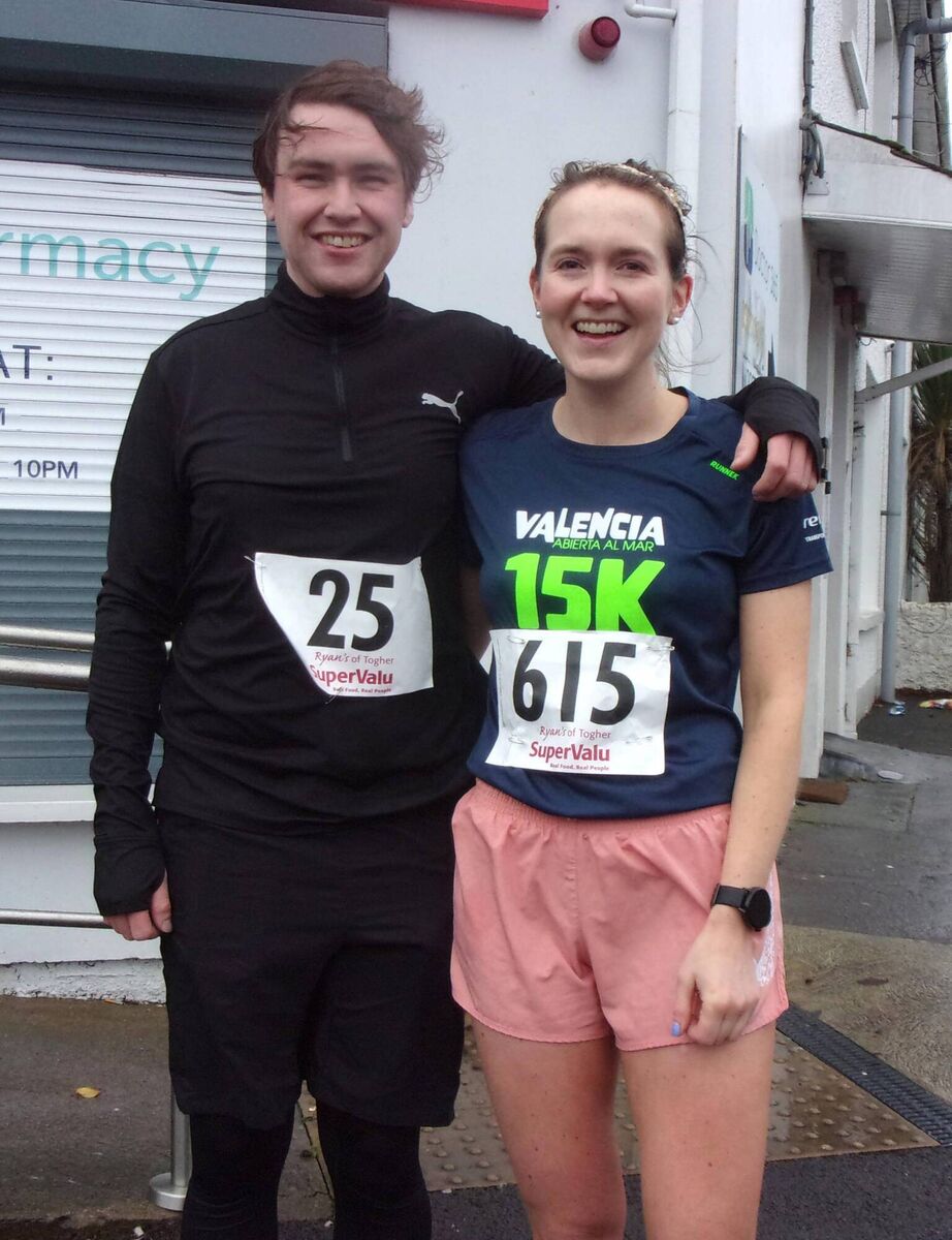 Donal Browne and Niamh O'Riordan who took part in the Togher 5km road race. Picture: John Walshe 