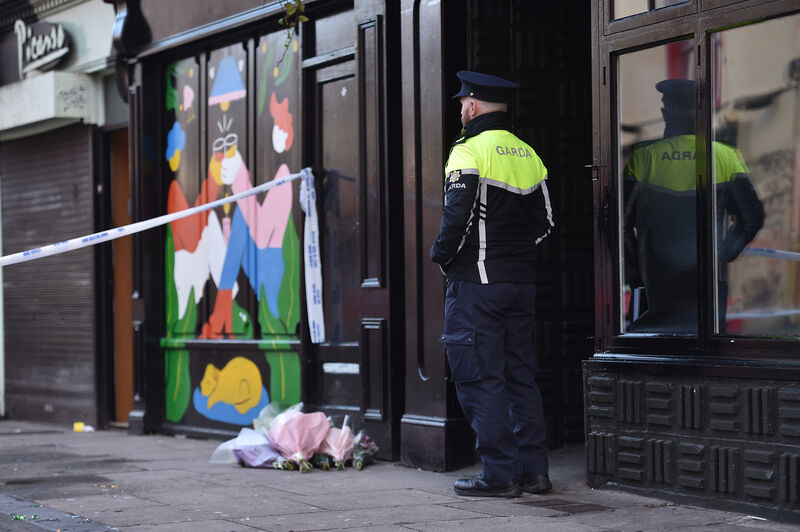 A Garda on duty outside the premises on Liberty Street, Cork where Brazilian national, Bruna Fonseca, was found. Picture: Dan Linehan A Garda on duty outside the premises on Liberty Street, Cork where Brazilian national, Bruna Fonseca, was found. Picture: Dan Linehan