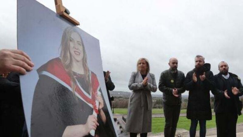 Vigil for Natalie McNally at Stormont hears calls to end violence against women