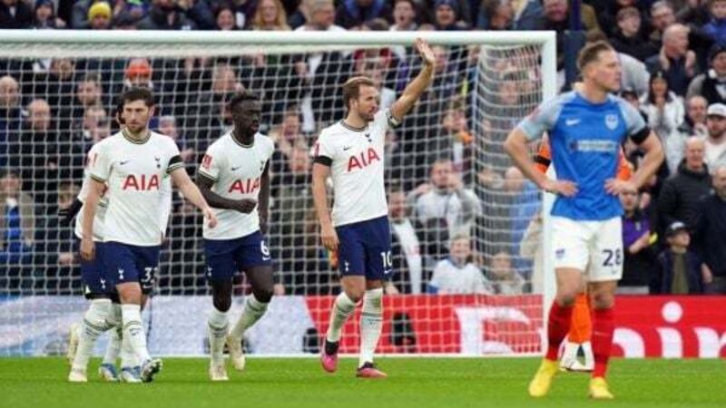 Kane nears record with Spurs' winner against Portsmouth