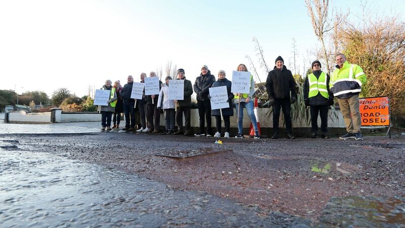 Kilcully locals protest over "disgraceful" condition of road following Irish Water repairs