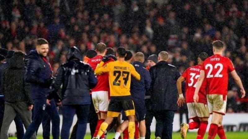 FA reviewing mass brawl between Nottingham Forest and Wolves after cup tie
