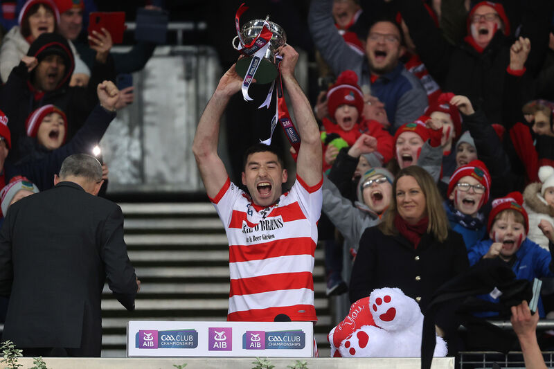 Ballygiblin's Fionn Herlihy lifts the junior cup. Picture: INPHO/Bryan Keane Ballygiblin's Fionn Herlihy lifts the junior cup. Picture: INPHO/Bryan Keane