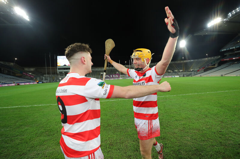 Ballygiblin's Killian Rose and Lorcan Finn celebrate at Croke Park. Picture: INPHO/Bryan Keane Ballygiblin's Killian Rose and Lorcan Finn celebrate at Croke Park. Picture: INPHO/Bryan Keane