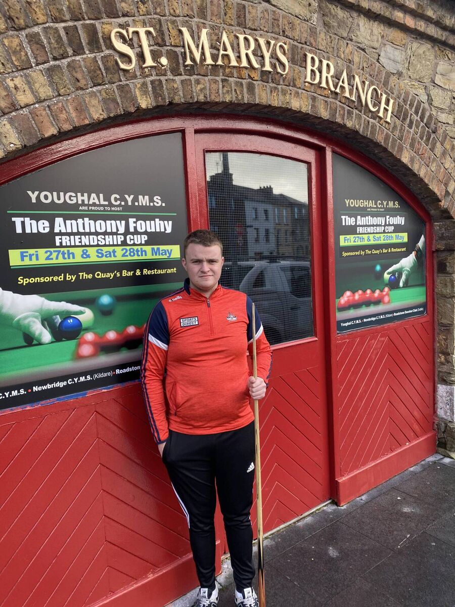Cork snooker: Ross Bulman at Youghal CYMS. Cork snooker: Ross Bulman at Youghal CYMS.