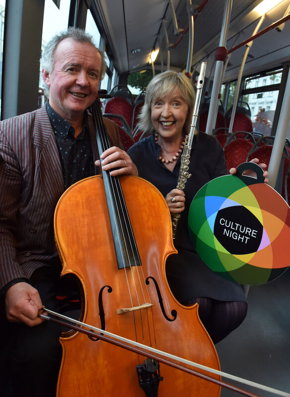 Gerry Kelly and Evelyn Grant promoting Culture Night. Picture: Eddie O'Hare Gerry Kelly and Evelyn Grant promoting Culture Night. Picture: Eddie O'Hare