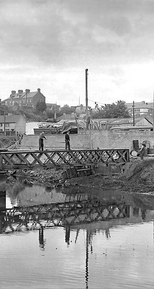 The old Muskerry Railway bridge being demolished near Western Road in May, 1958 The old Muskerry Railway bridge being demolished near Western Road in May, 1958