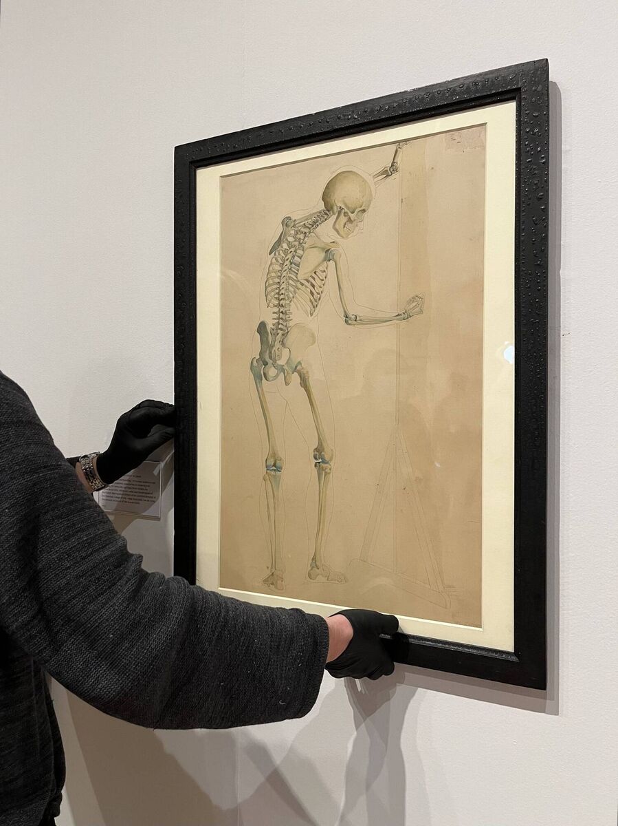 The George Atkinson watercolour Anatomical Study in the Crawford Art Gallery, Cork, was returned to the gallery after it was cleaned up.
