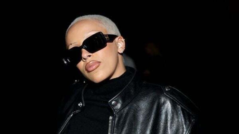 Doja Cat wears moustache and beard made of false eyelashes at Paris Fashion Week Doja Cat wears moustache and beard made of false eyelashes at Paris Fashion Week