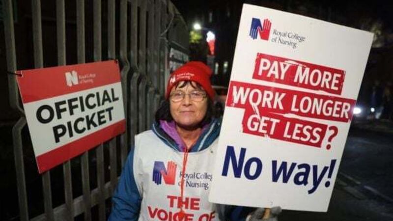 Health workers take to the picket lines in Northern Ireland Health workers take to the picket lines in Northern Ireland