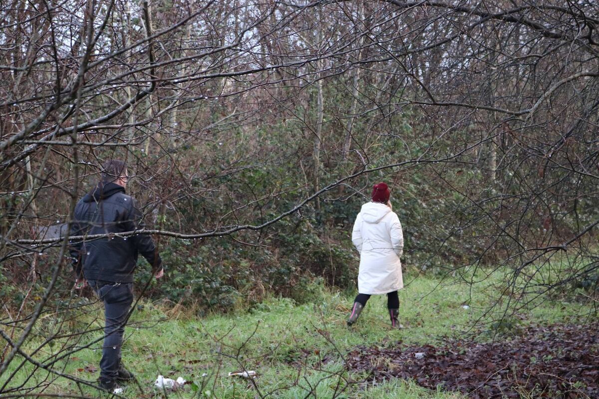 Cork Simon Community Outreach team members Kevin Coughlan and Noreen Twomey make their way through waste ground a mile from the city centre. Picture by David Doyle. Cork Simon Community Outreach team members Kevin Coughlan and Noreen Twomey make their way through waste ground a mile from the city centre. Picture by David Doyle.