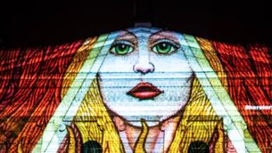 <p>A spectacular Herstory Light Show in 2021 - the ‘matron saint’ St Brigid has been reinvented in various ways down the centuries.</p>