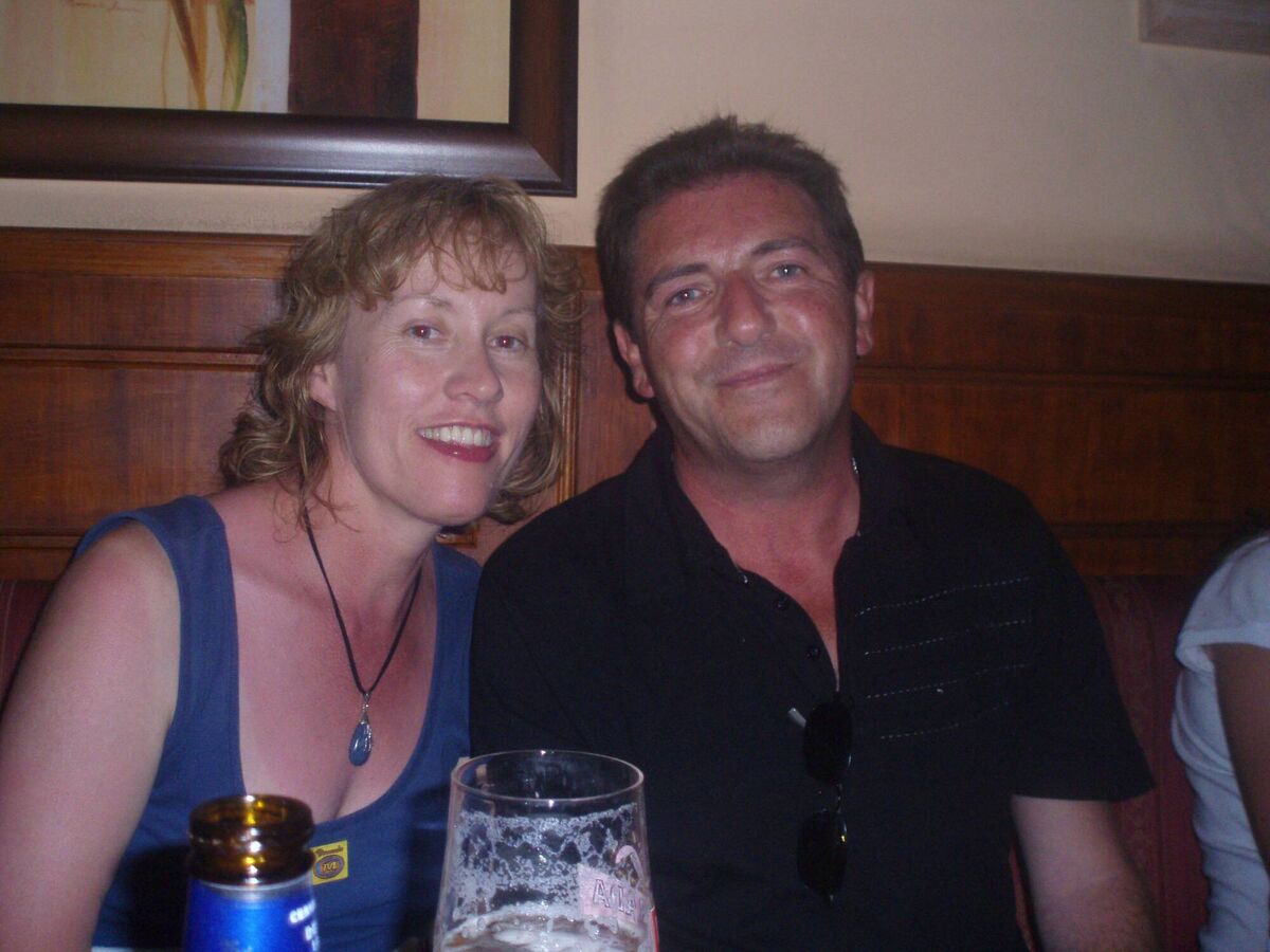 Eithne Buckley who was inspired to start her dating agency Two Hearts Meet by her partner Daniel McIntyre (right)