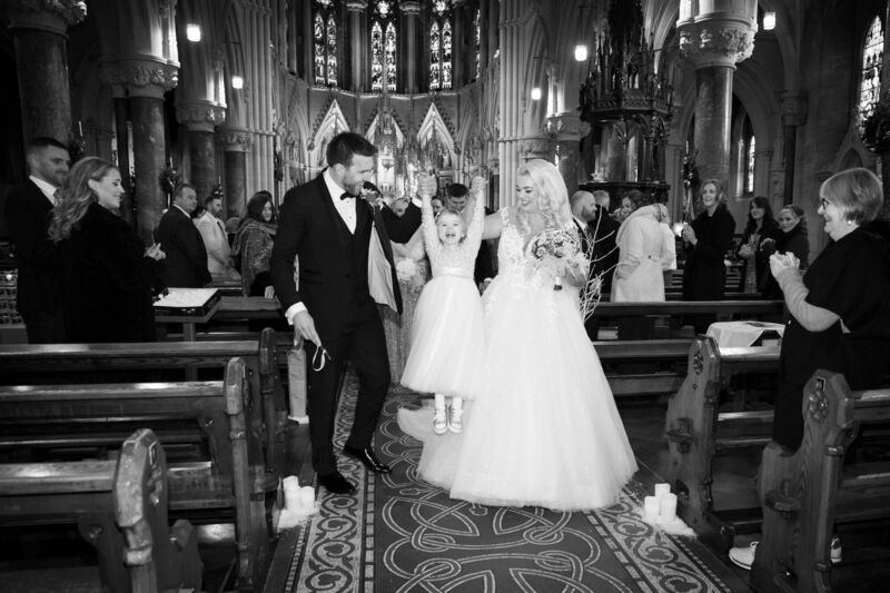 Christina Randalls and Allen Walley, with daughter Sophia, at St Colman’s Cathedral, Cobh. Christina Randalls and Allen Walley, with daughter Sophia, at St Colman’s Cathedral, Cobh.