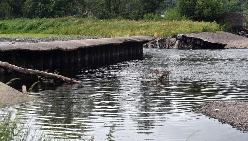 The damaged weir at the Regional Park Ballincollig. Picture: Eddie O'Hare The damaged weir at the Regional Park Ballincollig. Picture: Eddie O'Hare