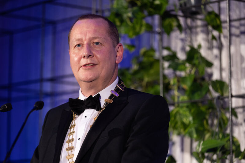 Ronan Murray, President of Cork Chamber speaking at the 2023 Cork Chamber Annual Dinner.Photo Darragh Kane
