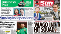 What the papers say: Sunday's front pages