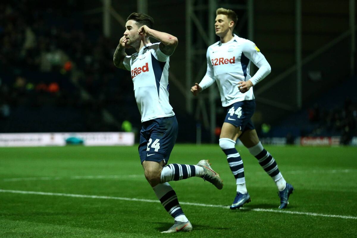 Ireland's Sean Maguire after scoring for Preston in their win over Fulham. Picture: Lewis Storey/Getty Images