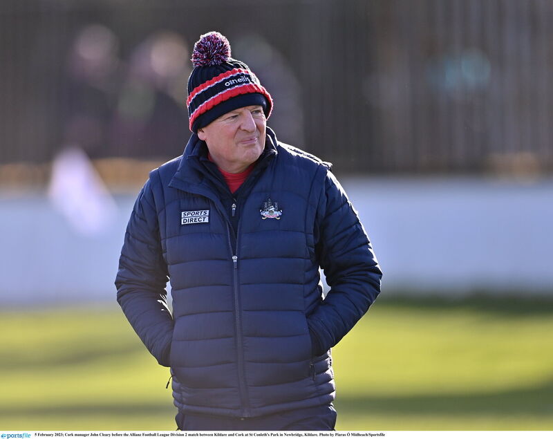 Cork manager John Cleary. Picture: Piaras Ó Mídheach/Sportsfile Cork manager John Cleary. Picture: Piaras Ó Mídheach/Sportsfile
