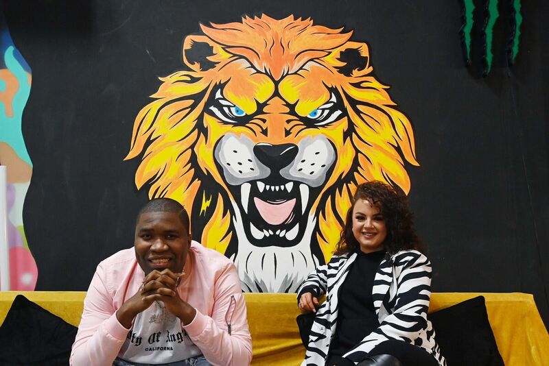 Gilberto Gomes and Chloe Gonzalez, co-directors, in front of their company logo for Banger Productions, pictured in the Kino, Cork. Picture Denis Minihane. Gilberto Gomes and Chloe Gonzalez, co-directors, in front of their company logo for Banger Productions, pictured in the Kino, Cork. Picture Denis Minihane.