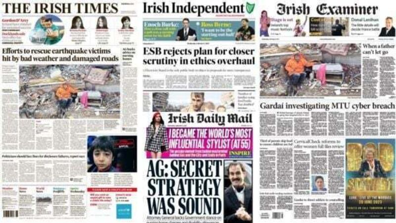 What the papers say: Wednesday's front pages