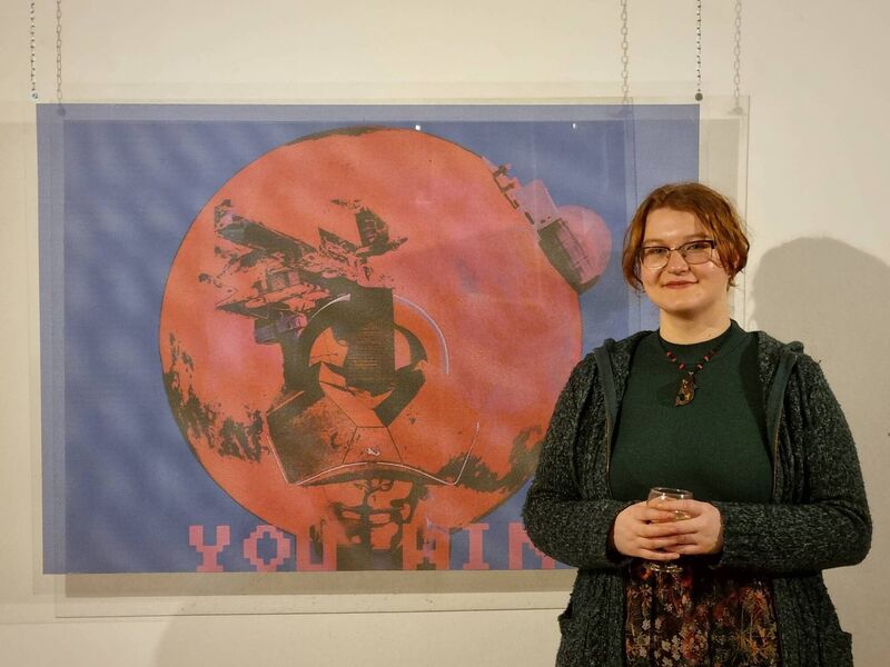 ECHO FEATURES Helen Cantwell with her work at the Lavit Gallery