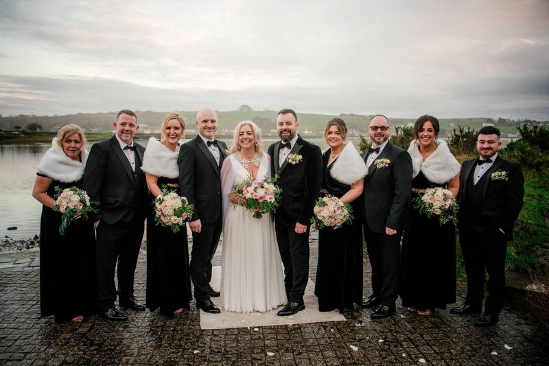 Bridesmaids were sisters Annis and Elaine, and Aidan’s daughters Roisin and Kelsey. Flower girls were nieces Sophie, Kate, Lilly, Rubi and Sasha. Bridesmaids were sisters Annis and Elaine, and Aidan’s daughters Roisin and Kelsey. Flower girls were nieces Sophie, Kate, Lilly, Rubi and Sasha.