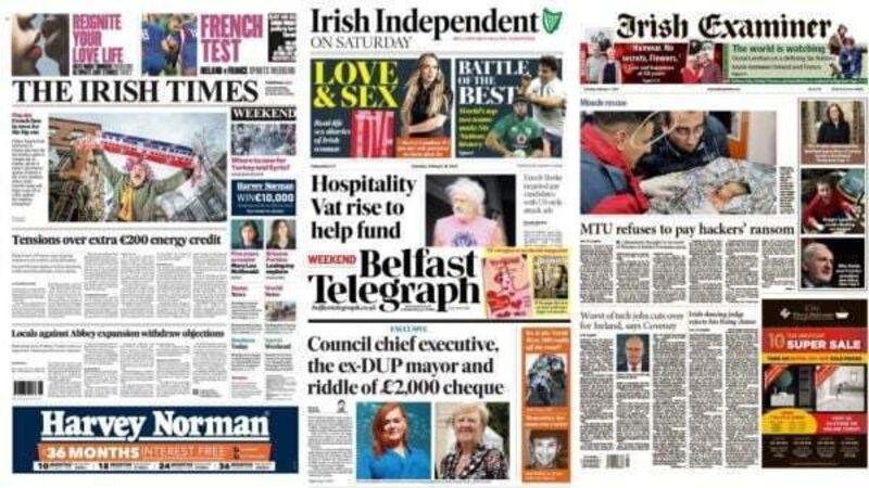 What the papers say: Saturday's front pages What the papers say: Saturday's front pages