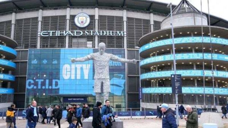 Man City fans drown out Premier League anthem with boos before Aston Villa game Man City fans drown out Premier League anthem with boos before Aston Villa game