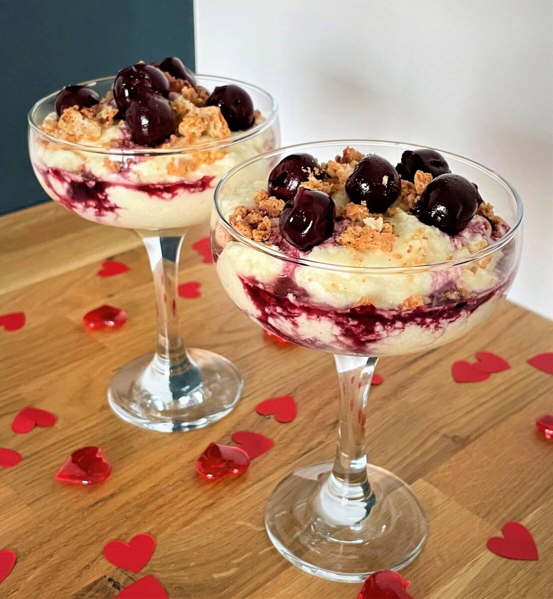 Milk Chocolate Mousse, Cherries, Amaretti Biscuit Crumb. Picture: Kate Ryan Milk Chocolate Mousse, Cherries, Amaretti Biscuit Crumb. Picture: Kate Ryan
