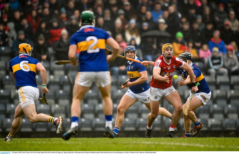 Sean Twomey has been on the fringes of the Cork team in recent seasons and nabbed two goals in Salthill. Picture: Seb Daly/Sportsfile